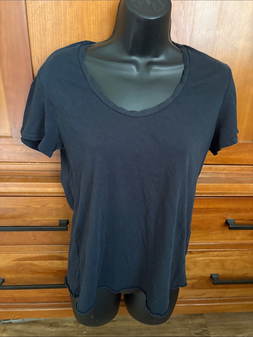 Frank and Eileen scoop neck Tee in washed Black